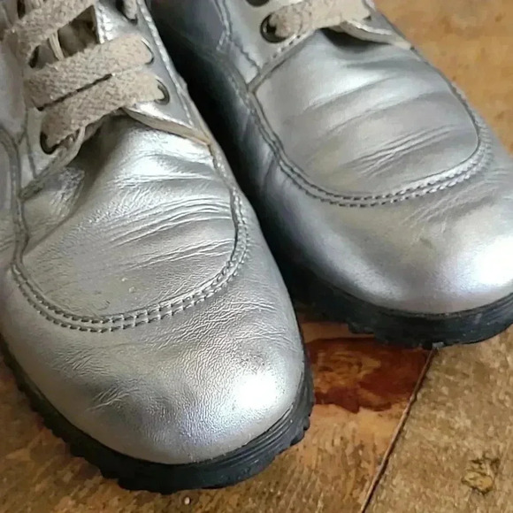Vintage MER DU SUD   Silver Leather Shoes - Size 36C - Picture 5 of 7